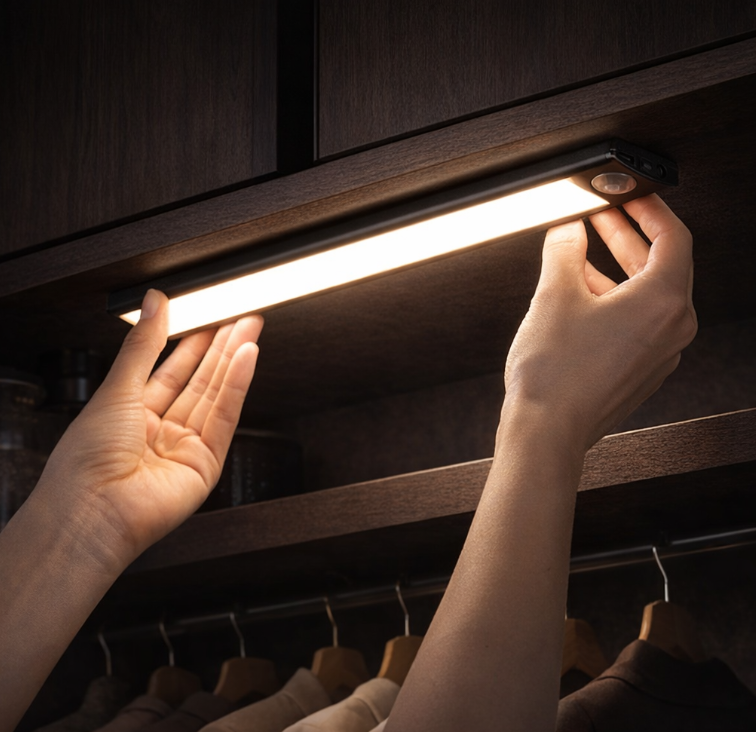 LED Lichtleiste mit Bewegungsmelder (USB-C, 3 Lichtmodi)